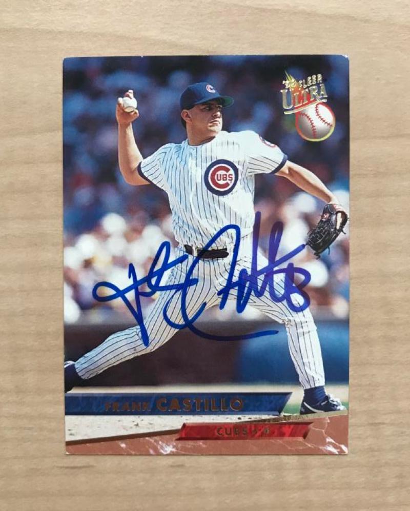 FRANK CASTILLO CHICAGO CUBS SIGNED DECEASED 1993 FLEER ULTRA CARD #16 W/COA 
