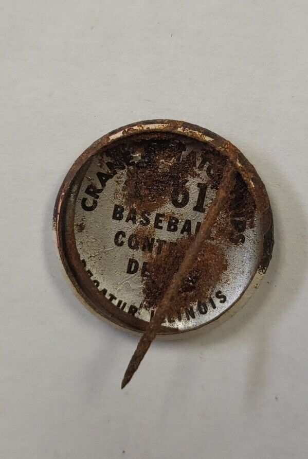 VINTAGE 1961 CRANE CHIPS LOS ANGELES ANGELS BASEBALL COLLECTIBLE BUTTON PIN