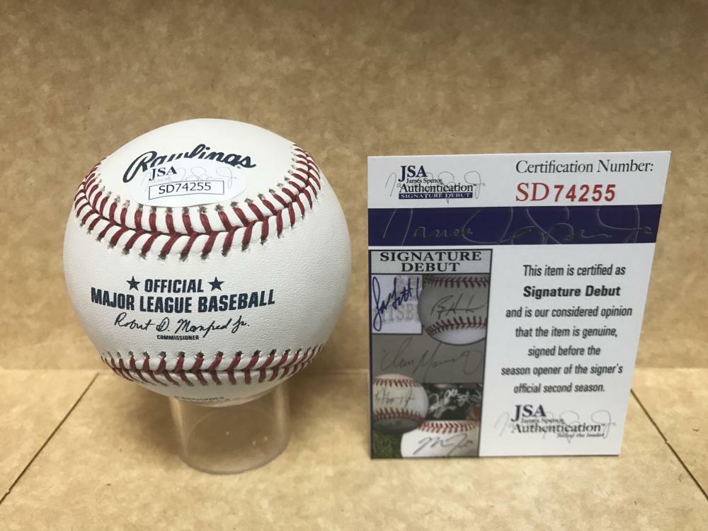 LUIS URIAS PADRES SIGNATURE DEBUT SIGNED 2018 FUTURES BASEBALL JSA SD74255