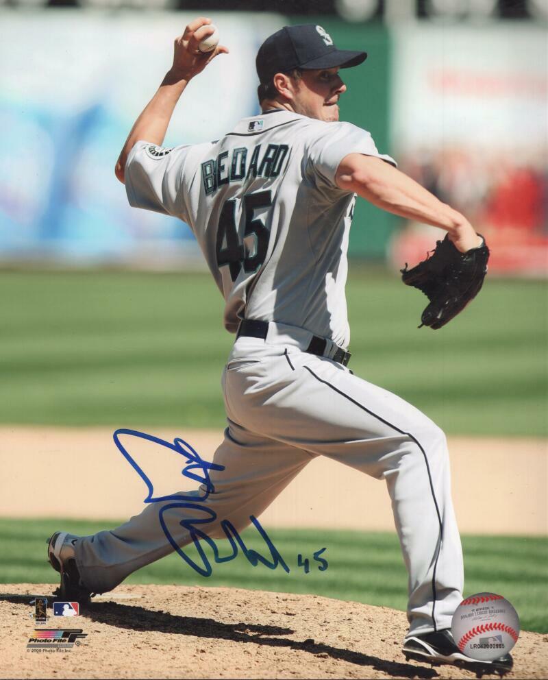 ERIK BEDARD SEATTLE MARINERS SIGNED AUTOGRAPHED 8X10 PHOTO W/ COA