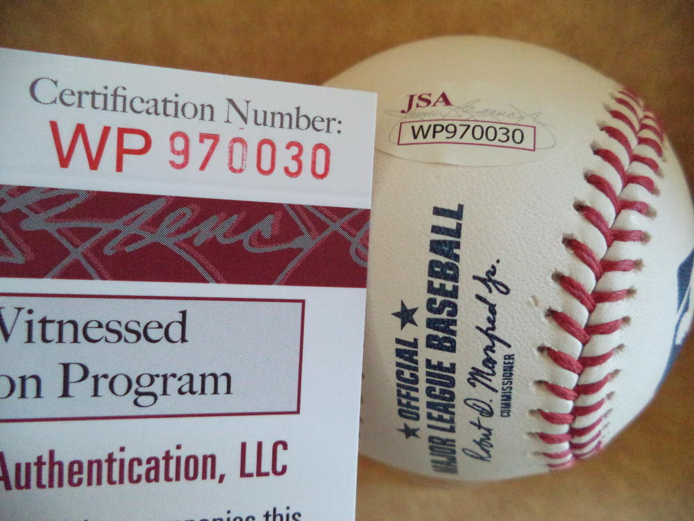 FRANCISCO MEJIA RAYS AUTO M.L. BASEBALL JSA WP970030