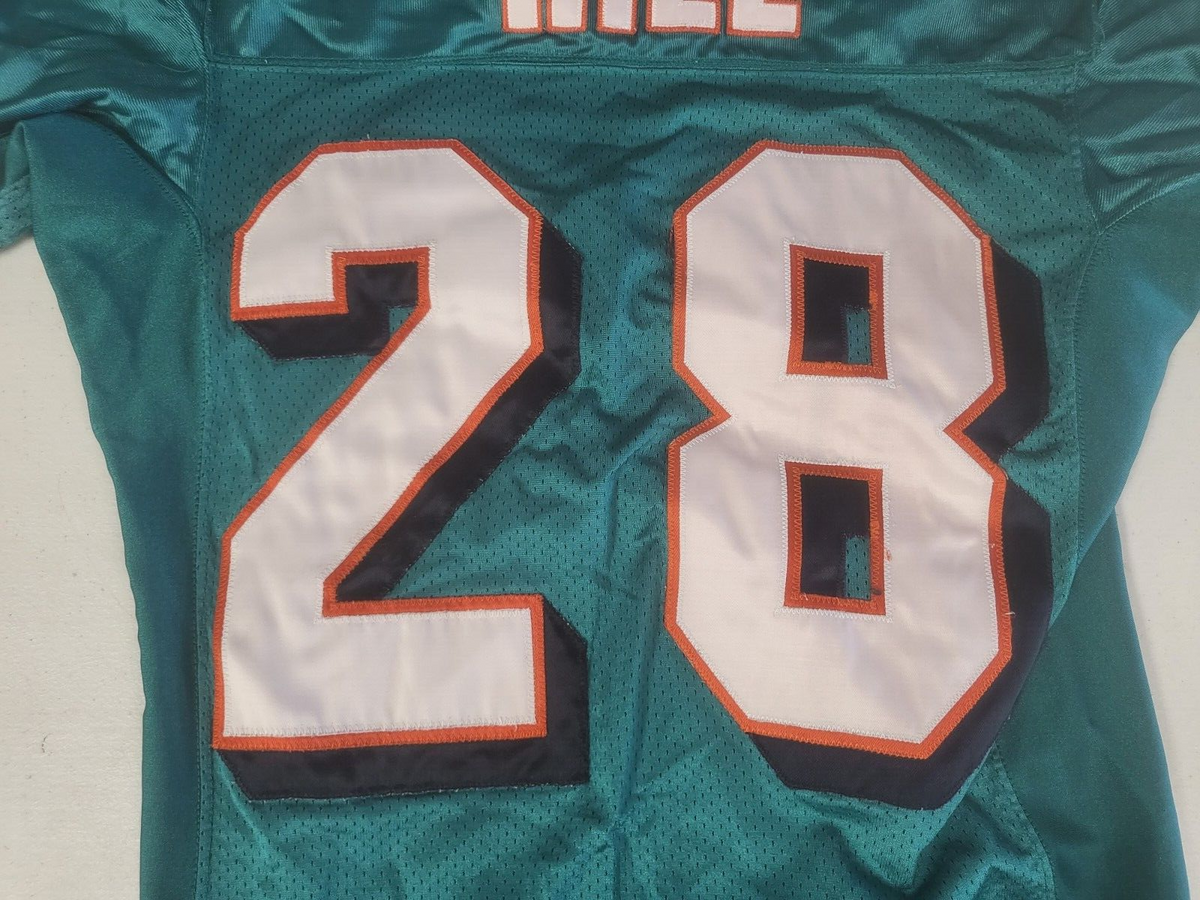 RAY HILL #28 MIAMI DOLPHINS GAME USED NIKE NFL FOOTBALL JERSEY