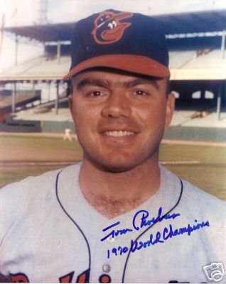 TOM  PHOEBUS   BALTIMORE  ORIOLES  SIGNED 8X10