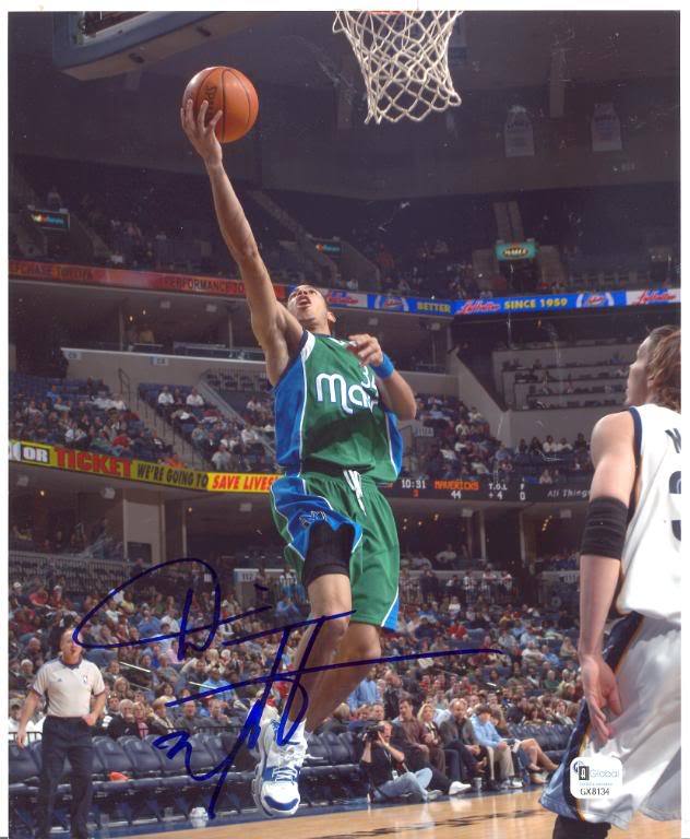 DEVIN HARRIS DALLAS MAVERICKS SIGNED 8X10 PHOTO GLOBAL