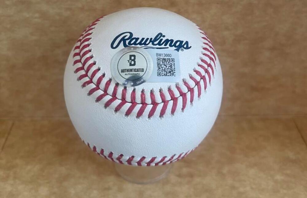 JEFF BAGWELL ASTROS  SIGNED AUTOGRAPHED HOF BASEBALL BECKETT AUTH