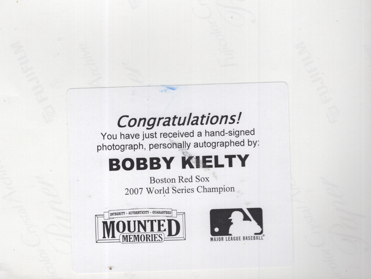 BOBBY KIELTY RED SOX SIGNED AUTOGRAPHED 8X10 PHOTO MM W/ COA