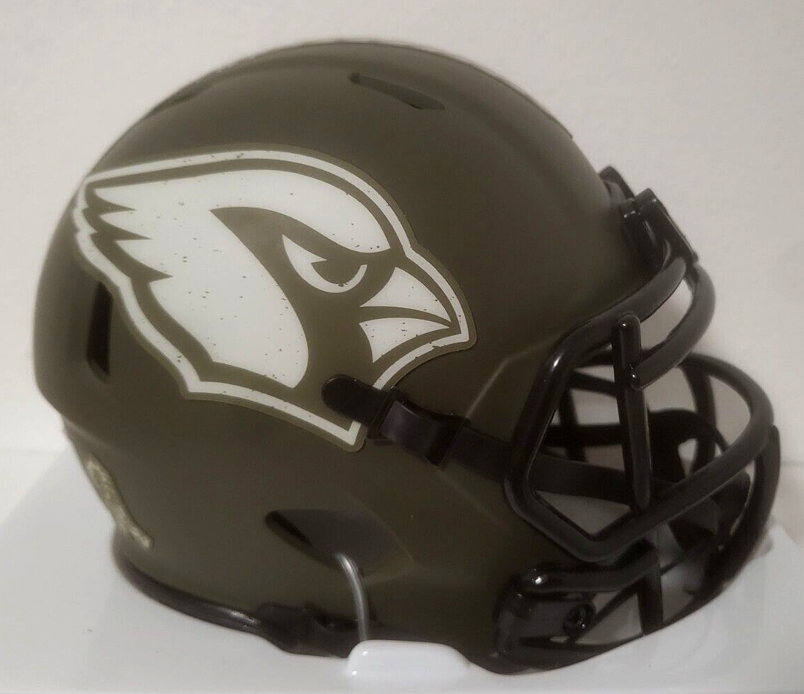 ARIZONA CARDINALS 22 SALUTE TO SERVICE UNSIGNED RIDDELL MINI HELMET