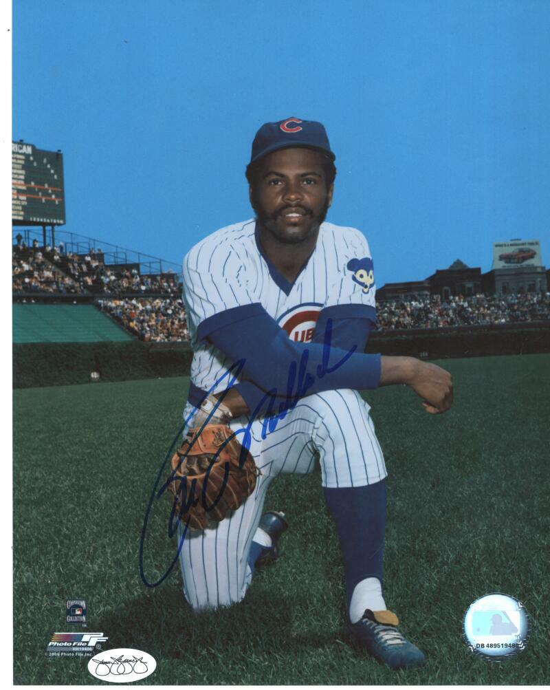 BILL MADLOCK CHICAGO CUBS SIGNED AUTOGRAPHED 8X10 PHOTO  JSA SOA 