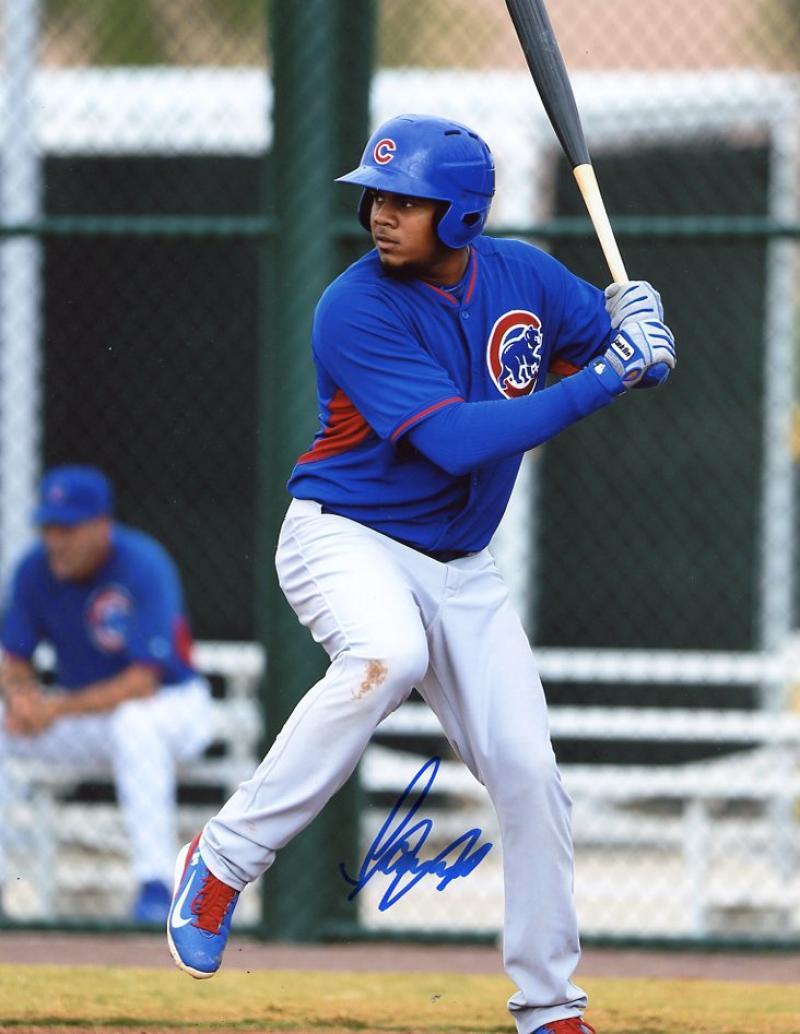 JEIMER CANDELARIO CHICAGO CUBS SIGNED 8X10 PHOTO W/COA