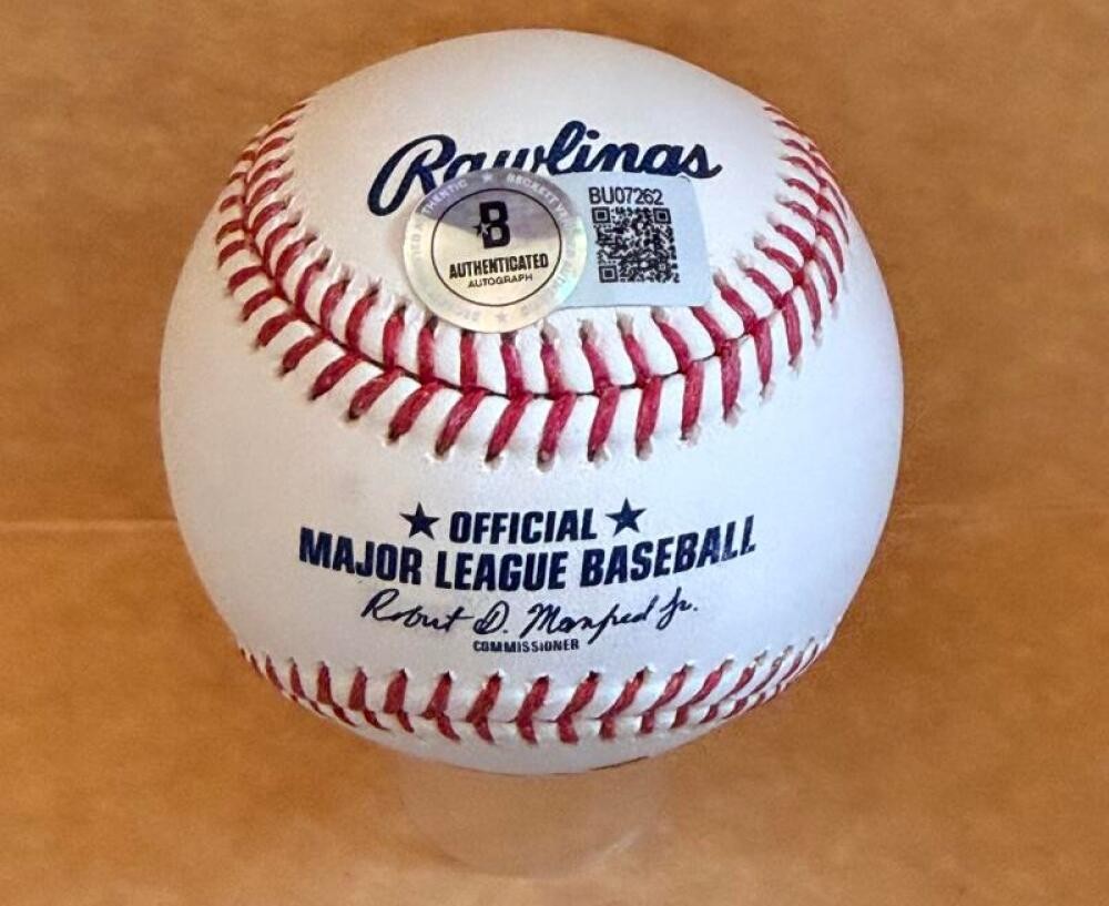 PETE FAIRBANKS CINCINNATI REDS  SIGNED AUTOGRAPHED M.L. BASEBALL BECKETT AUTH