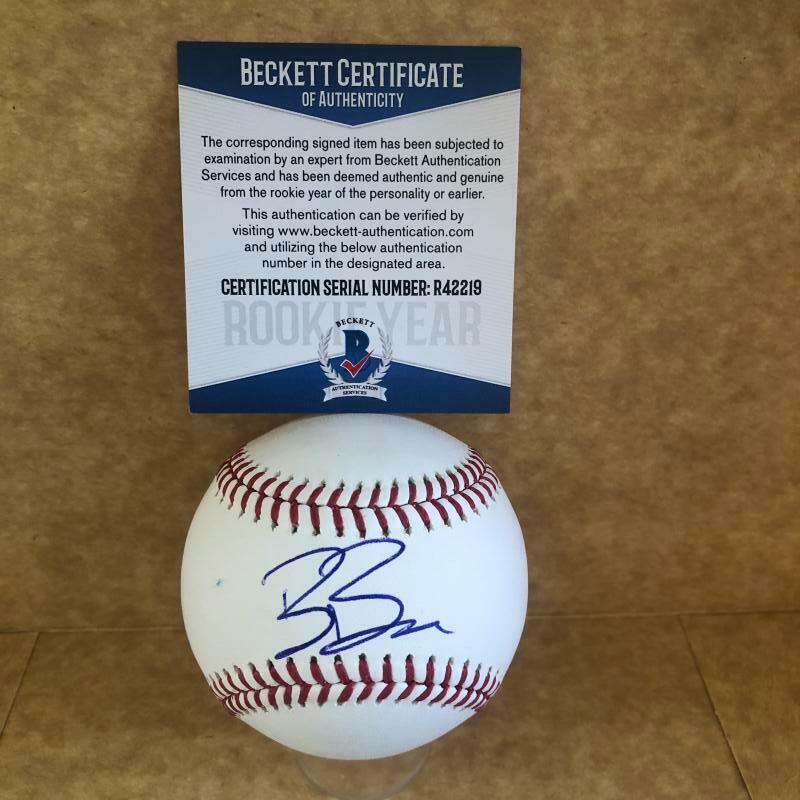 BEAU BURROWS DETROIT TIGERS ROOKIE YEAR SIGNED AUTOGRAPHED M.L. BASEBALL R422