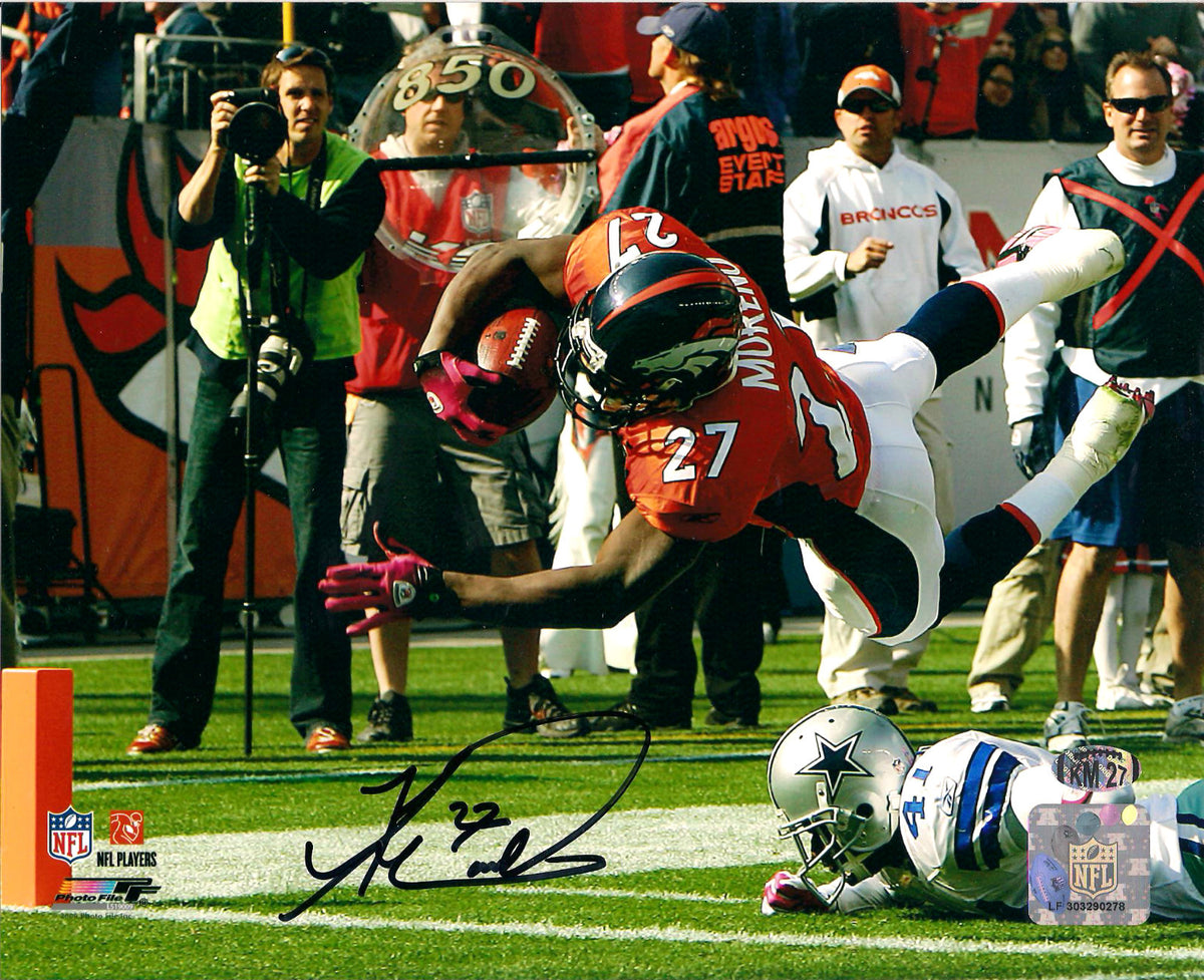 KNOWSHON MORENO DENVER BRONCOS AUTOGRAPHED SIGNED 8X10 PHOTO W/COA