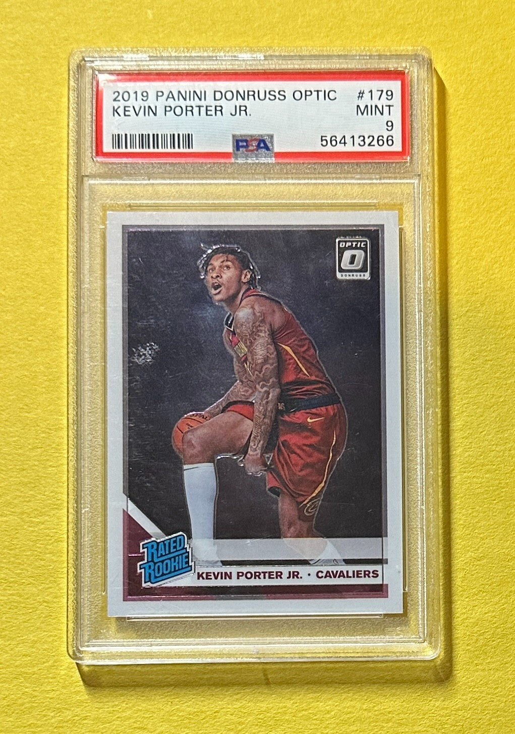 2019 PANINI DONRUSS OPTIC KEVIN PORTER JR #179 PSA MINT 9 CAVALIERS ROOKIE CARD