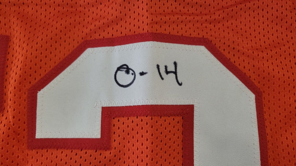 LARRY BALL BUCS 0-14 SIGNED AUTOGRAPHED CUSTOM JERSEY JSA COA AUTHENTIC