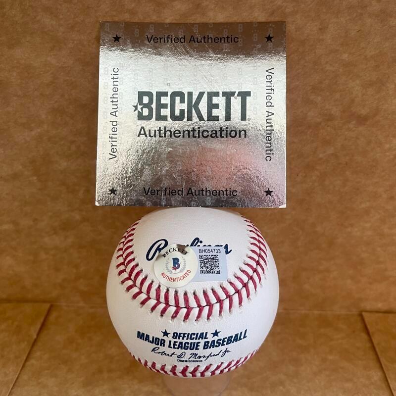 JEFF SPRINGS TAMPA BAY RAYS SIGNED AUTO M.L. BASEBALL BECKETT AUTHENTICATED