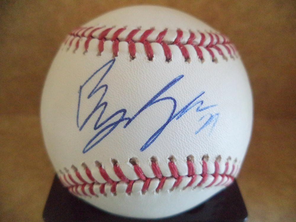 BRYAN SHAW COLORADO ROCKIES SIGNED AUTOGRAPHED M.L. BASEBALL W/COA 