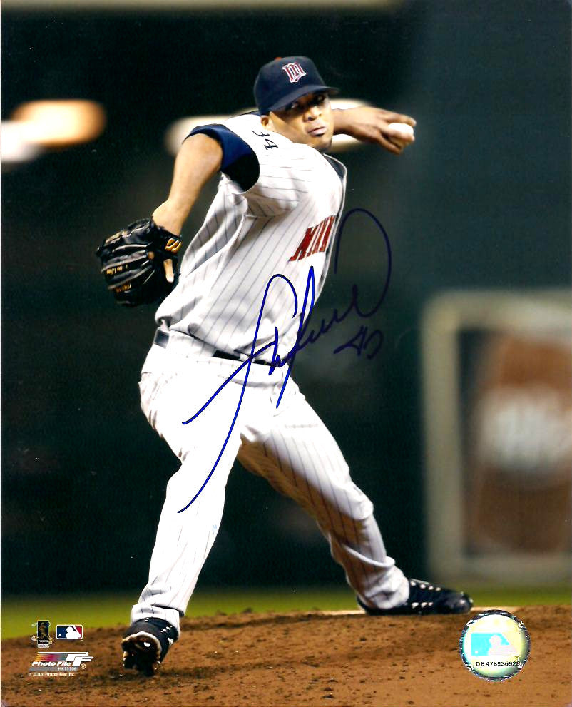 FRANCISCO LIRIANO MINNESOTA TWINS SIGNED AUTOGRAPHED 8X10 PHOTO W/COA