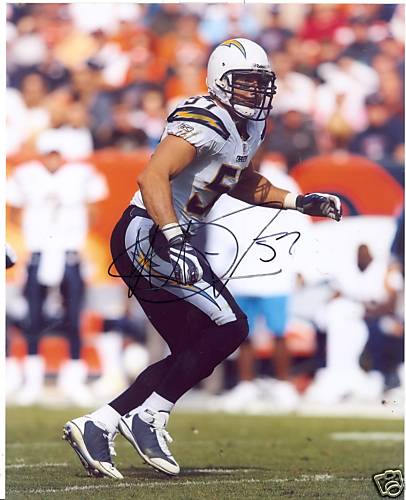 MATT WILHELM SAN DIEGO CHARGERS SIGNED 8X10 PHOTO W/COA