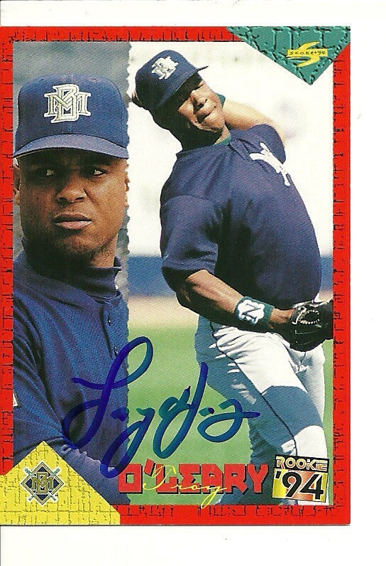 TROY O'LEARY BOSTON RED SOX SIGNED AUTO 1994 SCORE CARD #RT114 W/COA