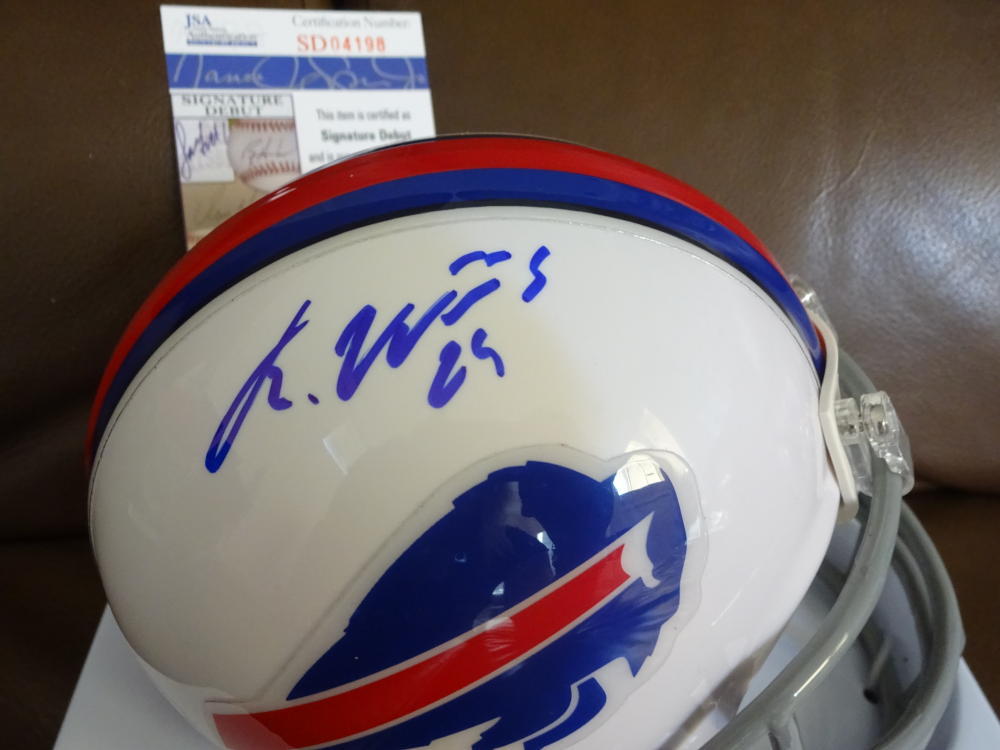 KARLOS  WILLIAMS    BUFFALO  BILLS    SIGNED  AUTO   MINI HELMET JSA SD 04198