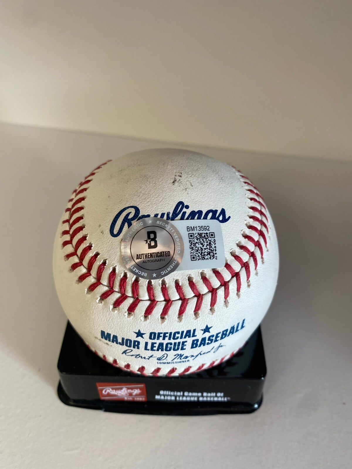 GEORGE SPRINGER ASTROS/BLUE JAYS SIGNED AUTOGRAPHED M.L. BASEBALL BECKETT