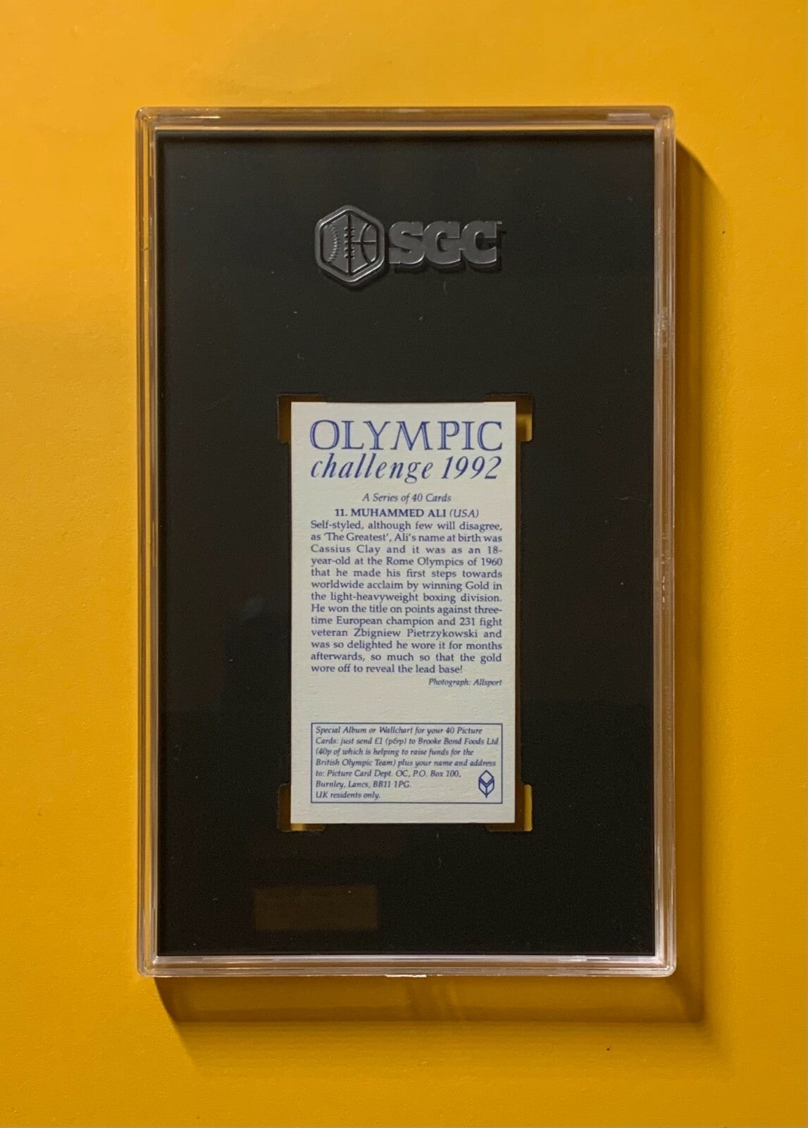 1992 BROOKE BOND & CO. LTD. MUHAMMED ALI OLYMPIC CHALLENGE 1992 #11 NM MT SGC 8 