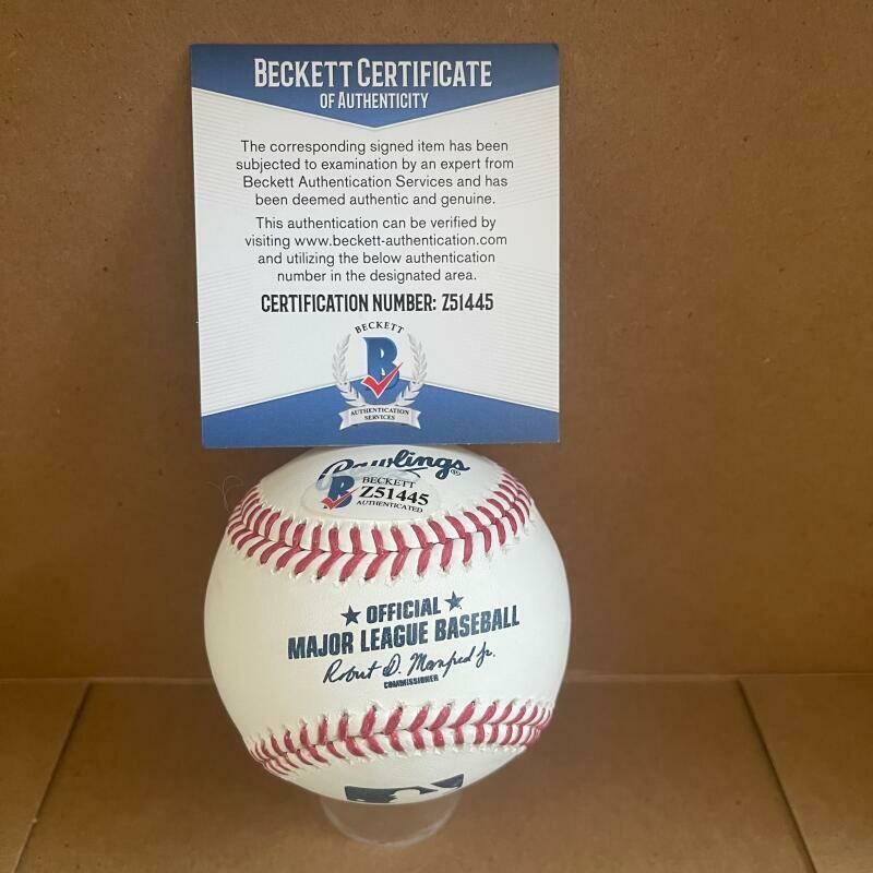 TOMMY JOSEPH PHILADELPHIA PHILLIES SIGNED AUTO M.L. BASEBALL BECKETT Z51445