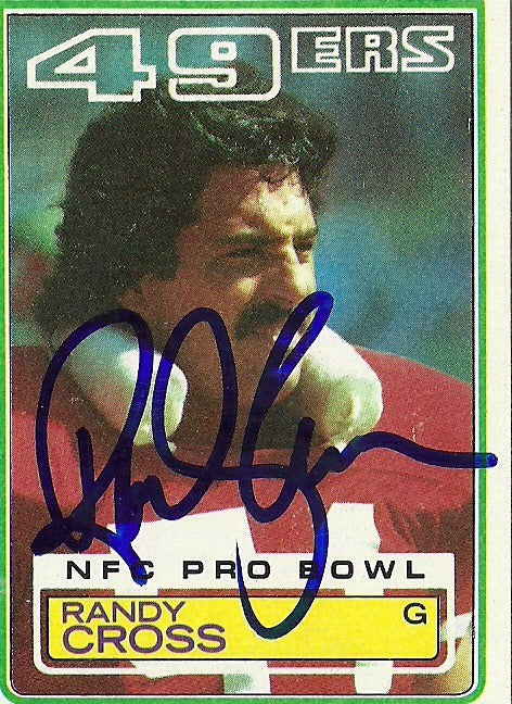 RANDY CROSS SF 49ERS SIGNED AUTOGRAPHED 1983 TOPPS CARD #165 W/COA