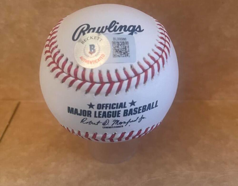 DUKE SIMS YANKEES 1973-74  SIGNED AUTO M.L. BASEBALL BECKETT AUTH