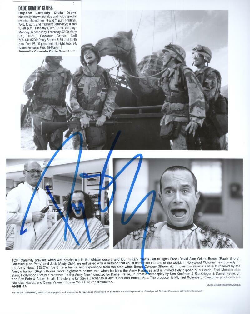 PAULY SHORE ACTOR COMEDIAN  SIGNED AUTOGRAPHED 8X10 PHOTO W/ COA