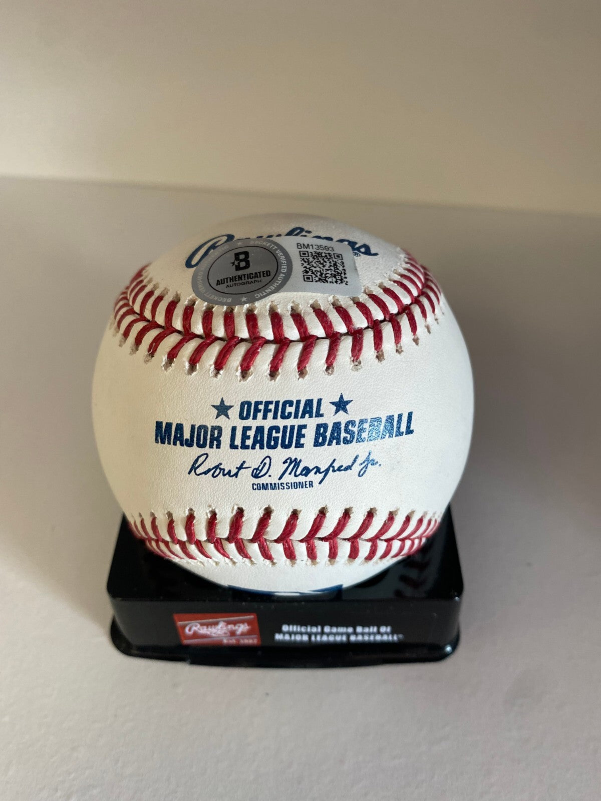GEORGE SPRINGER ASTROS/BLUE JAYS SIGNED AUTOGRAPHED M.L. BASEBALL BECKETT AUTH