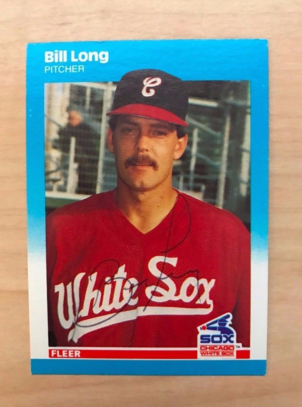 BILL LONG CHICAGO WHITE SOX SIGNED AUTOGRAPHED 1987 FLEER UPDATE #66 W/COA