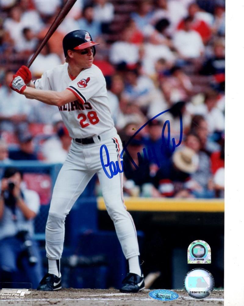 CORY SNYDER CLEVELAND INDIANS MLB HOLOGRAM SIGNED AUTOGRAPHED 8x10 PHOTO W/COA