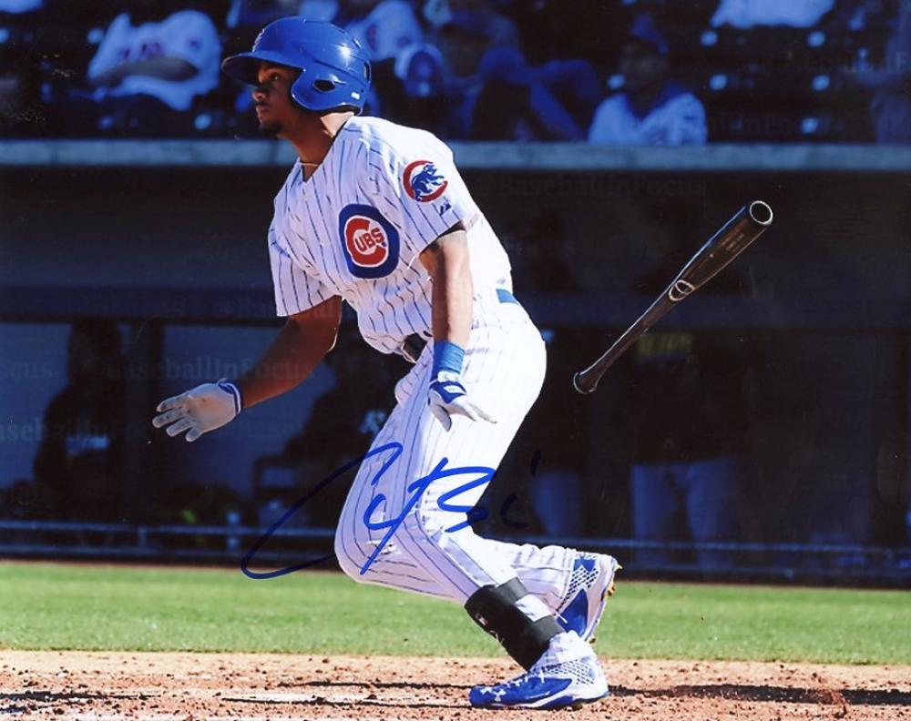 CHARCER BURKS CHICAGO CUBS ACTION SIGNED AUTOGRAPHED 8X10 PHOTO W/COA