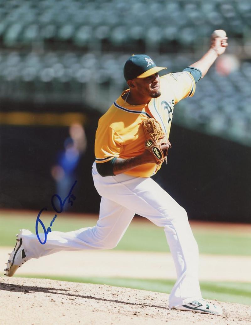 FERNANDO ABAD OAKLAND A'S SIGNED 8X10 W/COA 