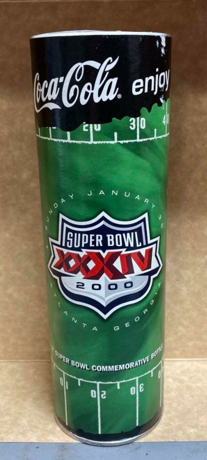 2000 SUPER BOWL COMMEMORATIVE BOTTLE GREAT DISPLAY