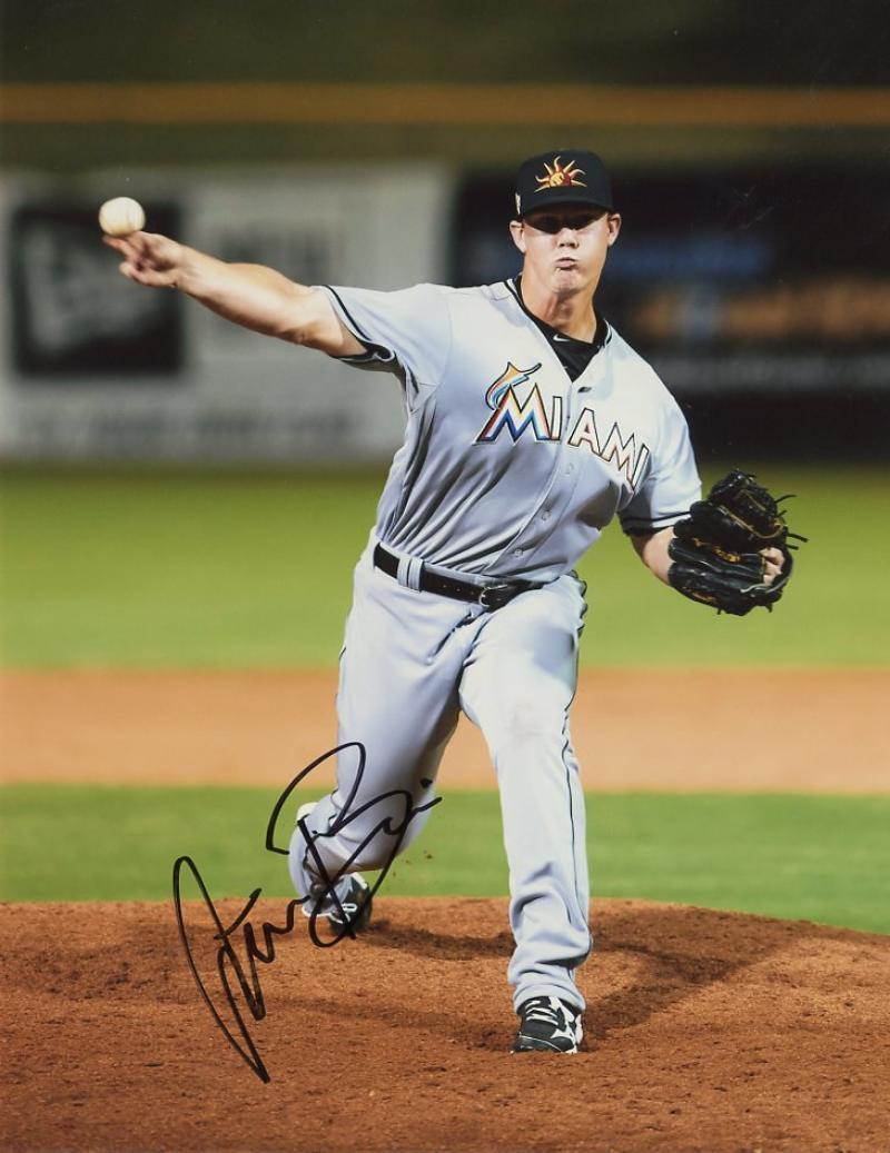 AUSTIN BRICE MIAMI MARLINS SIGNED 8X10 PHOTO W/COA