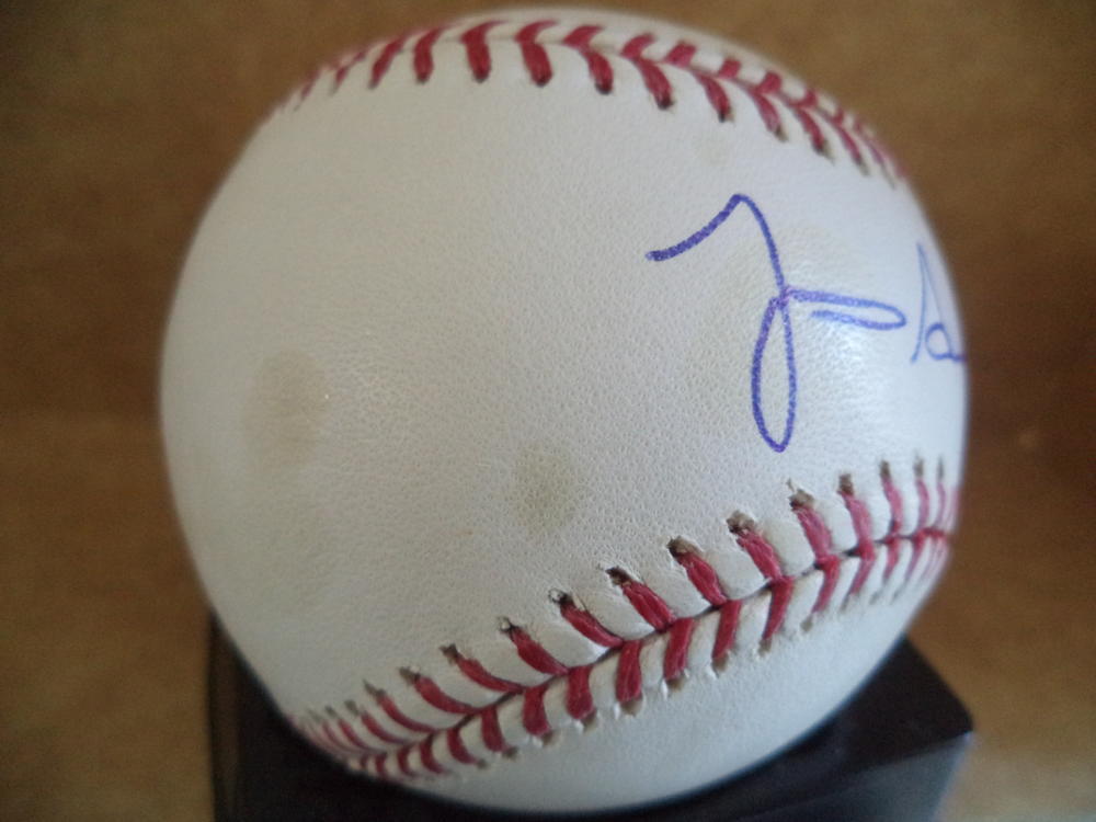 JAMES SIMMONS OAKLAND A'S SIGNED AUTOGRAPHED M.L. BASEBALL W/COA 