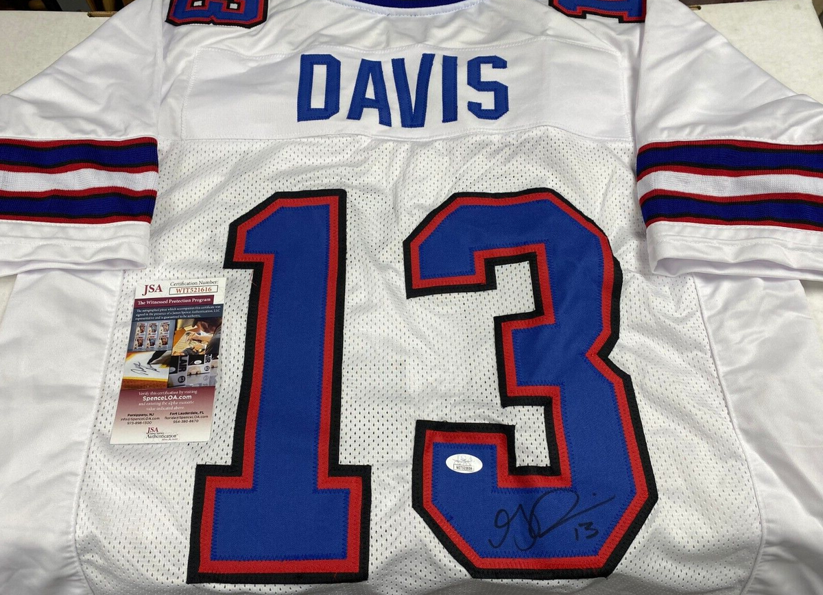 GABRIEL DAVIS BUFFALO BILLS SIGNED AUTOGRAPHED CUSTOM WHITE JERSEY SZ XL JSA