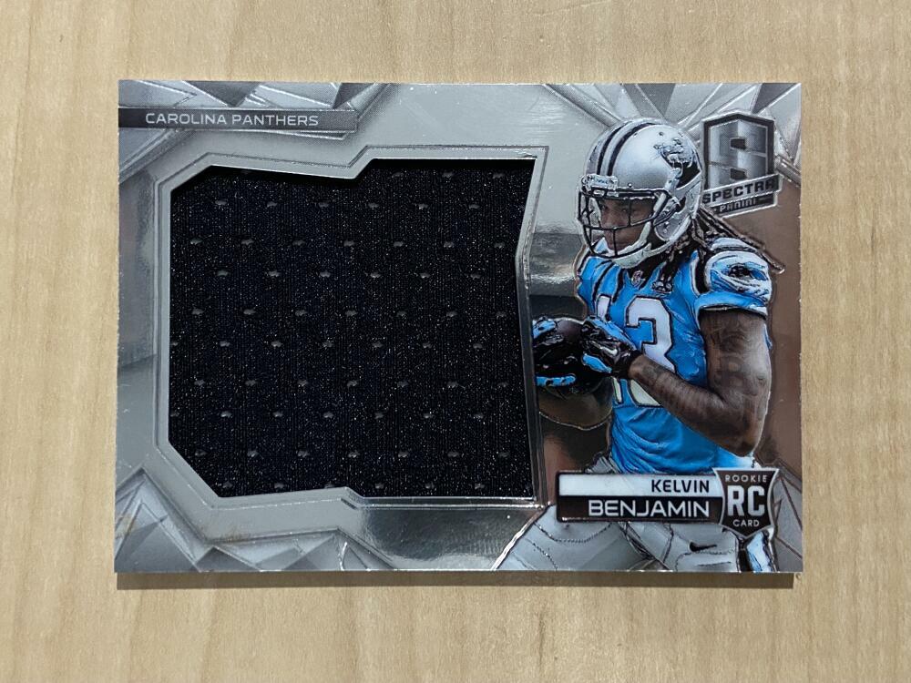 2014 PANINI SPECTRA KELVIN BENJAMIN PLAYER WORN JERSEY PATCH /199