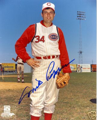MILT PAPPAS CINCINNATI REDS SIGNED 8X10 PHOTO W/COA