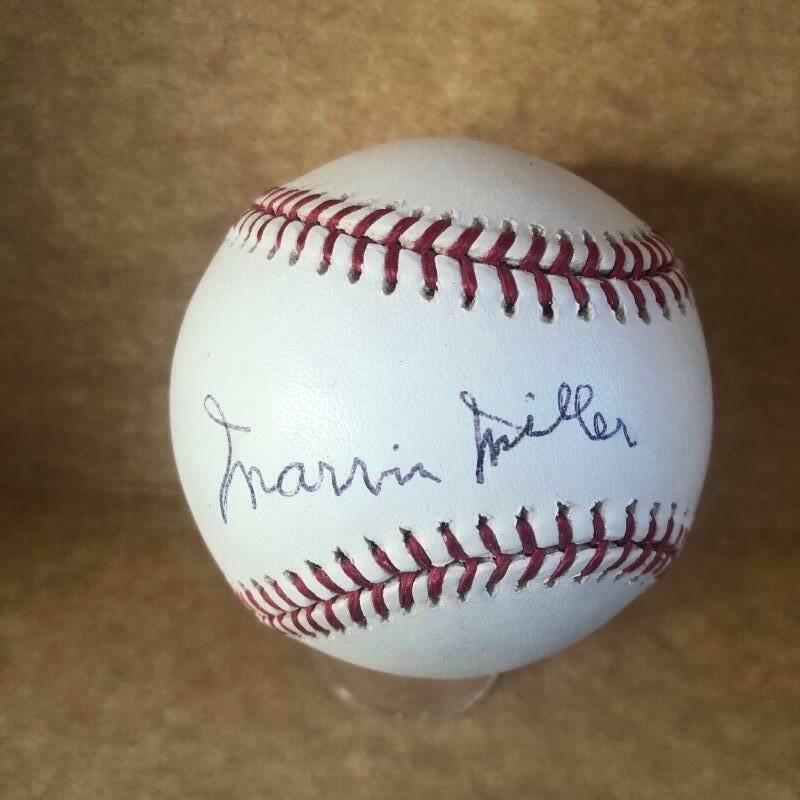 MARVIN MILLER NEW HOFER LABOR LEADER SIGNED AUTO M.L BASEBALL JSA