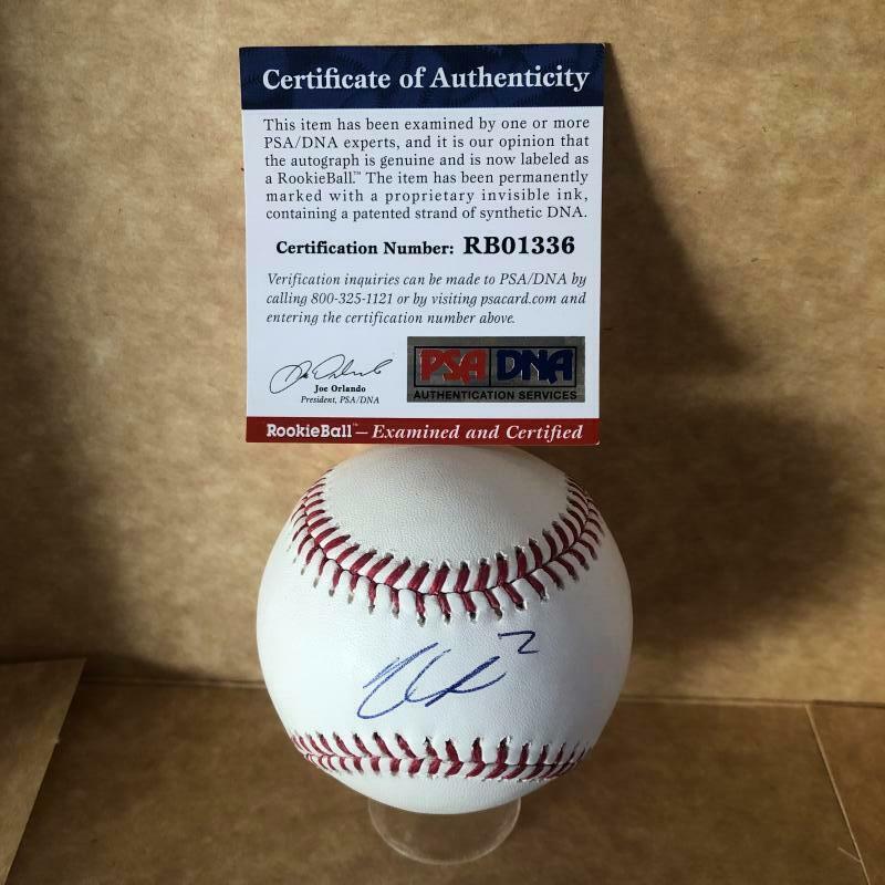 CORNELIUS RANDOLPH PHILADELPHIA PHILLIES SIGNED AUTO M.L BASEBALL PSA/DNA RB0133
