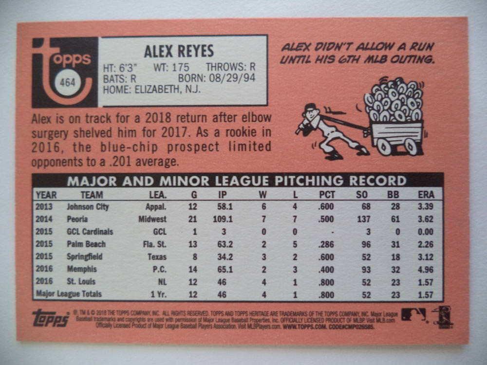 2018 ALEX REYES BLACK BORDER PARALLEL SP CARD 