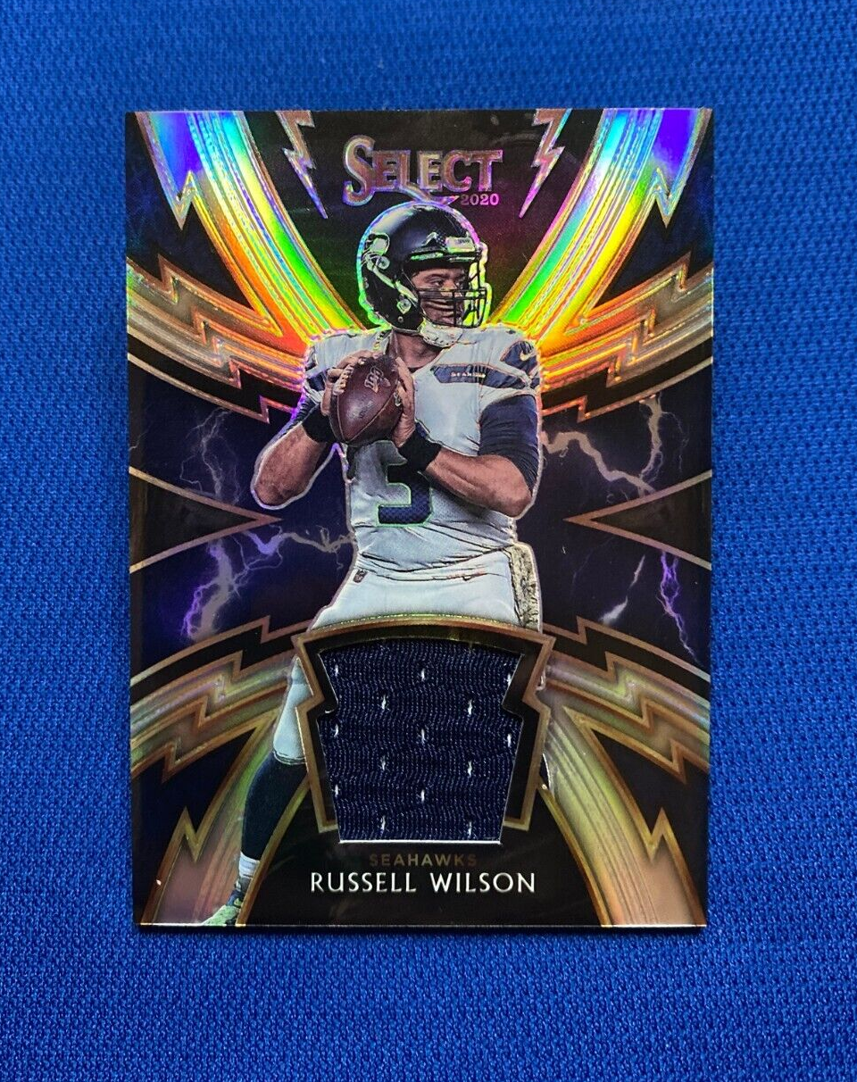 2020 PANINI SELECT RUSSELL WILSON SEATTLE SEAHAWKS JERSEY RELIC CARD /99