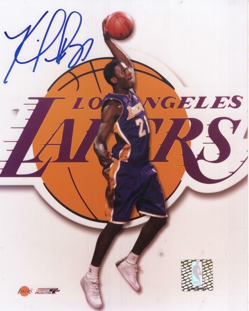 KAREEM RUSH LOS ANGELES LAKERS  SIGNED AUTOGRAPHED  8X10 PHOTO W/ COA