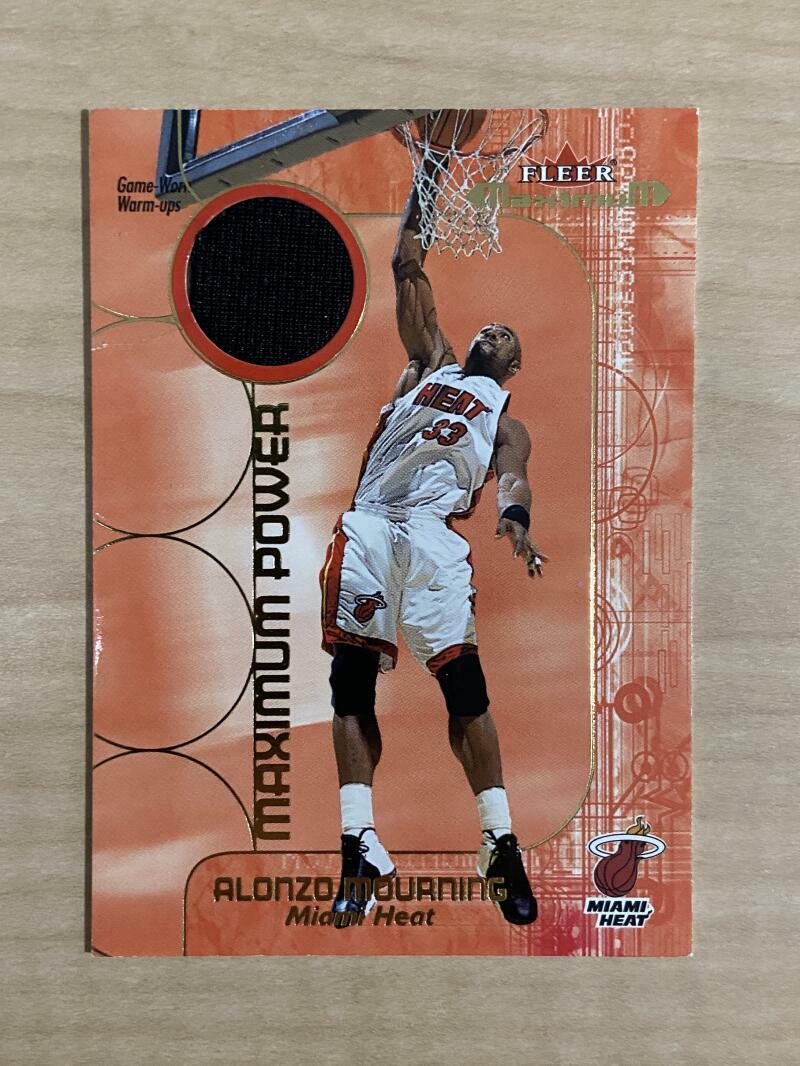 ALONZO MOURING MIAMI HEAT 01-02 FLEER PATCH CARD 