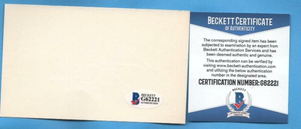 GEORGE CASE SENATORS SIGNED 3X5 INDEX CARD BECKETT G62221