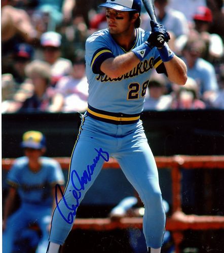 RICK MANNING    MILWAUKEE BREWERS   SIGNED 8X10