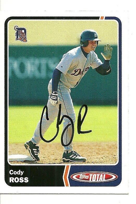 CODY ROSS DETROIT TIGERS SIGNED AUTO 2003 TOPPS CARD #671 W/COA